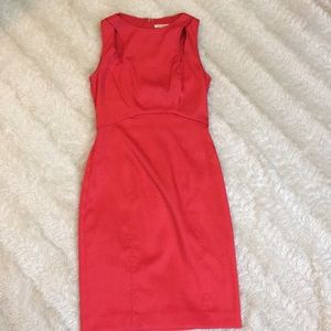 RACHEL Rachel Roy Red Sleeveless Midi Sheath Dress
